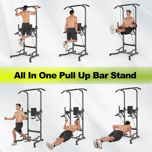 Power Tower Dip Station   Workout Abdominal Exercise for Home Gym Strength Training