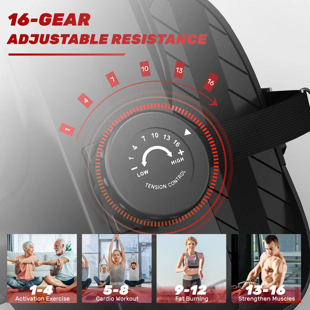 Full-Body Workout Home Durable Slide Rail Magnetic Rower Machine