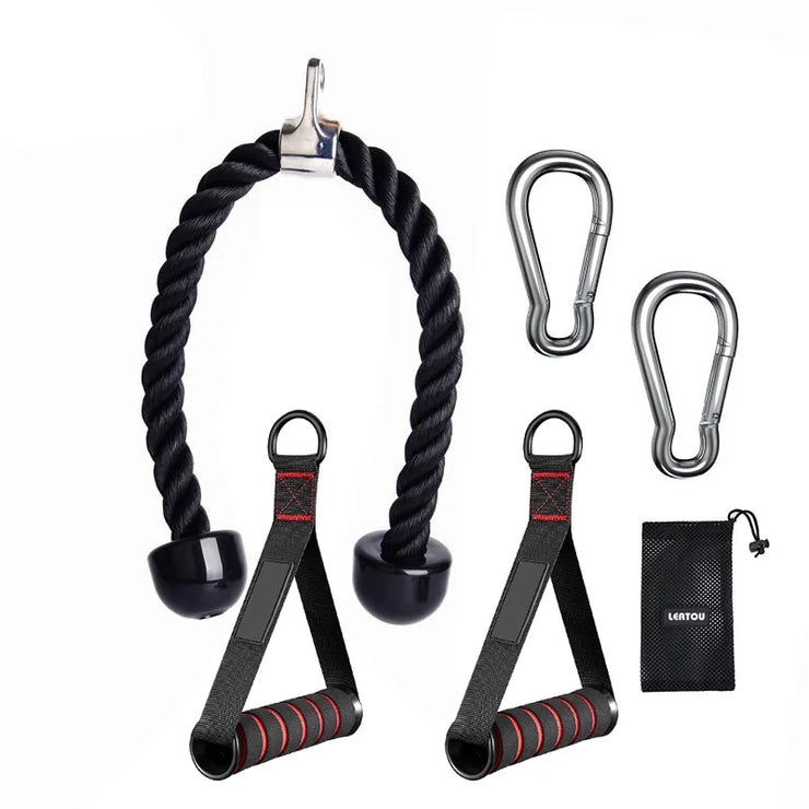 Triceps Lowering Rope Face Pull Handles Push Pull Down Rope Gym Accessory