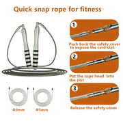 Crossfit Speed Jumping Rope Home Gym Steel Wire Durable For Men Fast Jump Rope