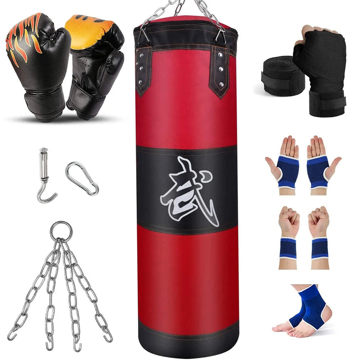 Punch Sandbag Durable Boxing Heavy Punch Bag With Metal Chain