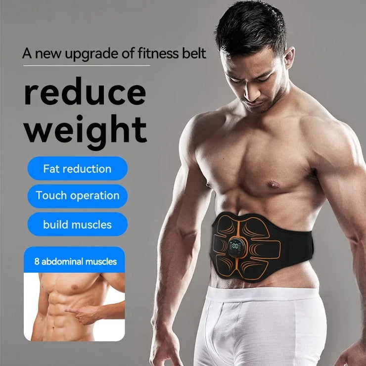 Abdominal Muscle Stimulator Electric Toning Belt USB Recharge Waist Belly Weight Loss Home Gym Fitness Equiment