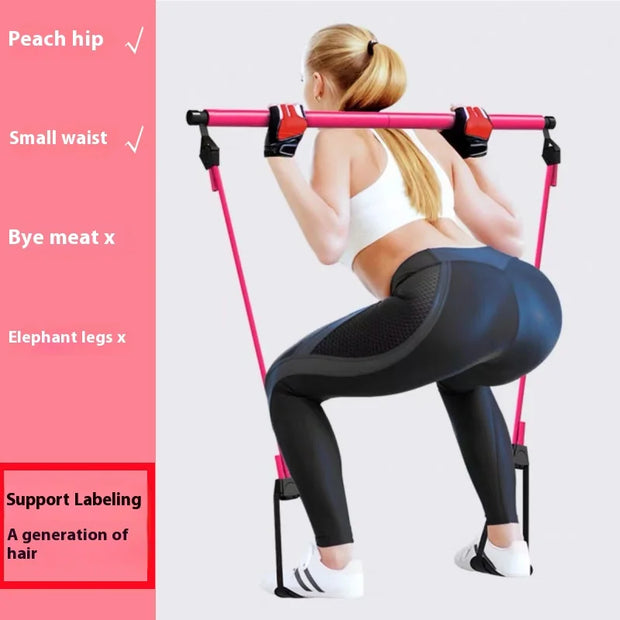 Pilates Stick Multi functional Fitness Stick Yoga Pilates Equipment Home Elasticity Exercise Training Hip Pulling Rope